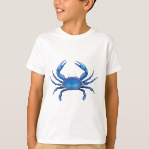 Oosterse blauwe krab t-shirt