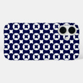 Oosterse blauwe overlappende cirkels Shippo geomet Case-Mate iPhone Case (Achterkant (horizontaal))