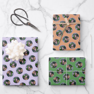 Oosterse Blauwvogel in Lilacs Schilderen Originele Inpakpapier Vel