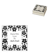 Oosterse Bloem Gemaakt met Liefde Rubberstempel (Gestempeld)