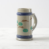 oosterse bunny en eitjes op wit bierpul (Voorkant rechts)