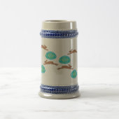oosterse bunny en eitjes op wit bierpul (Center)