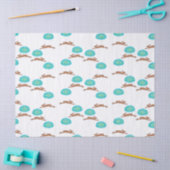 oosterse bunny en eitjes op wit tissuepapier (Craft)