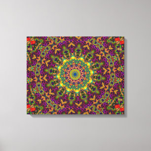 Oosterse caleidoscoop muurdoek canvas afdruk