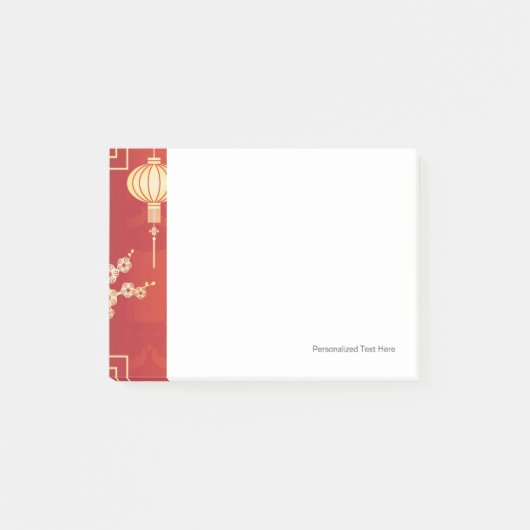 Oosterse Chinese lantaarn illustratie Post-it® Notes (Voorkant)