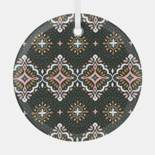 Oosterse damast: Talavera  elegantie Glas Ornament