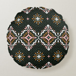 Oosterse damast: Talavera elegantie Rond Kussen