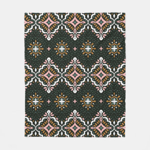 Oosterse damast: Talavera mozaïek. Fleece Deken