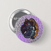 Oosterse dierentuin - Dragon-Button Ronde Button 5,7 Cm (Voorkant /achterkant)