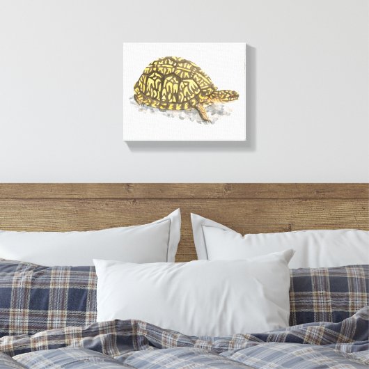 Oosterse doos schildpad canvas afdrukken (Insitu (Slaapkamer))