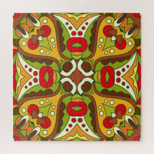 Oosterse etnische stijl naadloos patroon legpuzzel