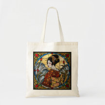 Oosterse Geisha Glas in Loodstijl