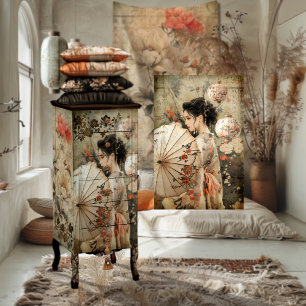 oosterse geisha portretkunst tissuepapier