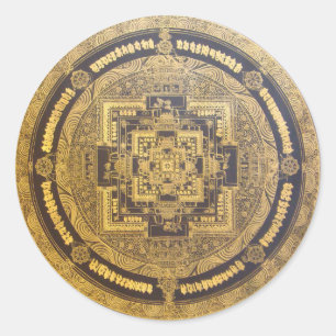 OOSTERSE GOUDEN ESOTERISCHE MANDALA RONDE STICKER