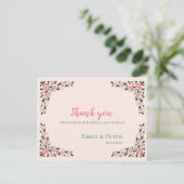 Oosterse grens Lijst bruiloft Dank u Briefkaart (Staand voorkant)