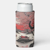 Oosterse inktborstel tekening Chinees dorp (Seltzer Voorkant)