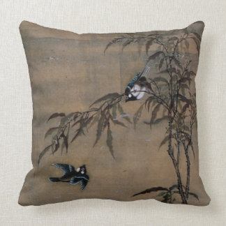 oosterse Japanse schilderijen van twee vogels Kussen