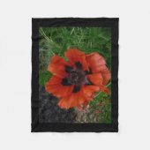 Oosterse klaproos fleece deken (Voorkant)