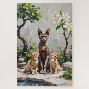 Oosterse Kortharige Zen Lelie Tuin Kunst Legpuzzel