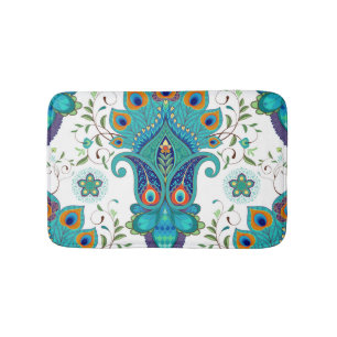 Oosterse paisley, pauwenveer patroon. badmat