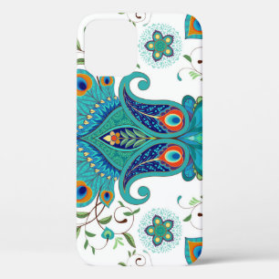 Oosterse paisley, pauwenveer patroon. iPhone 12 hoesje