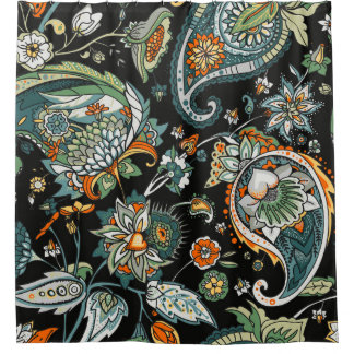 Oosterse paisley: traditioneel Turks motief. Douchegordijn