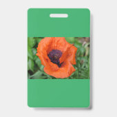 Oosterse papaver badge (Achterkant)