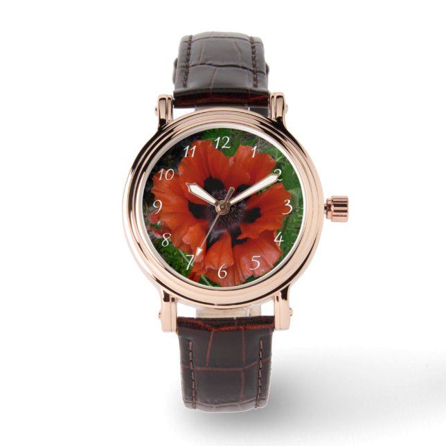 Oosterse papaver horloge (Voorkant)