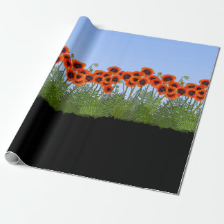 Oosterse papavertuin cadeaupapier