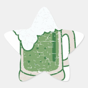 oosterse patricaten , groen bier ster sticker