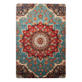 Oosterse Retro Perzische Patroon Rode Crème Blauw Mini Klembord (Achterkant)