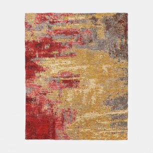 Oosterse rood-gouden tapijt textuur. fleece deken