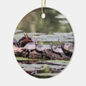 Oosterse schildpad keramisch ornament (Links)
