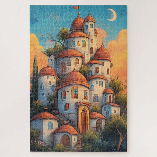 Oosterse sprookjeshuizen legpuzzel (Verticaal)