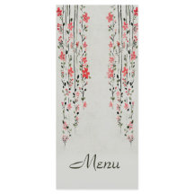 Oosterse stijl bloemen waterverf bruiloft menu