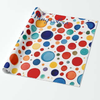 Oosterse stijl waterkleur polka dots art cadeaupapier