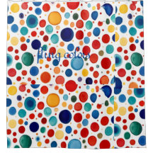Oosterse stijl waterkleur polka dots art
