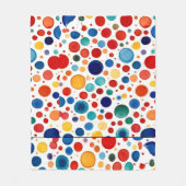 Oosterse stijl waterkleur polka dots art fleece deken (Voorkant)