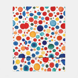 Oosterse stijl waterkleur polka dots art fleece deken