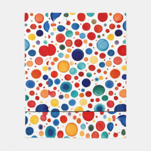 Oosterse stijl waterkleur polka dots art fleece deken