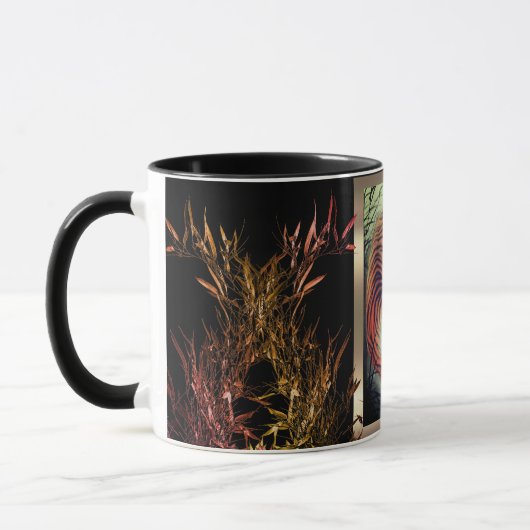 Oosterse tijger en bamboe elegante zwart gouden or mok (Links)