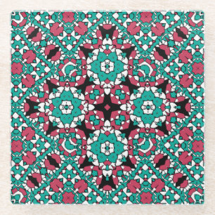 oosterse versiering glazen onderzetter