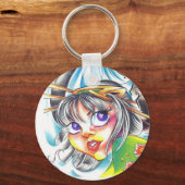 oosterse vrouwen tattoo sleutelhanger (Voorkant)