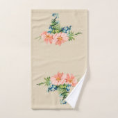 oosterse zeilboot met bloemen bad handdoek (Handdoek)