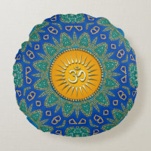 Oosterse Zon Koninklijk Blauw Teal OM Meditatie