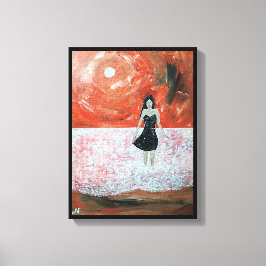 Oosterse zonsondergang schilderij van Alfred Fox Canvas Afdruk (Voorkant)