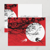 Oosterse zwaluwen in maanlicht ansichtkaart briefkaart (Voorkant / Achterkant)