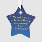 Oosterster Kerst Schrift Boom Ornament (voorkant)