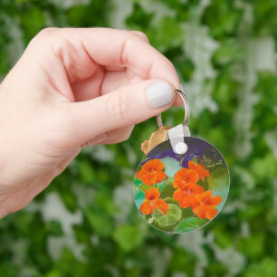 Oostindische Kers Bloei - Botanische Pastel Sleutelhanger