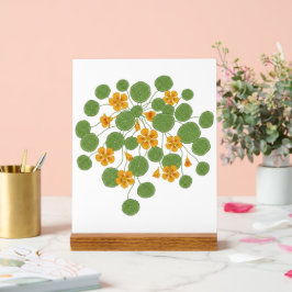 Oostindische Kers Bloem Illustratie Vintage Natuur Acryl Bord